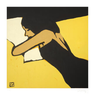 Estampe pigmentaire "Lit jaune"